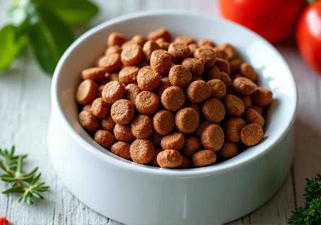 Ciotola con cibo sano e bilanciato per cani